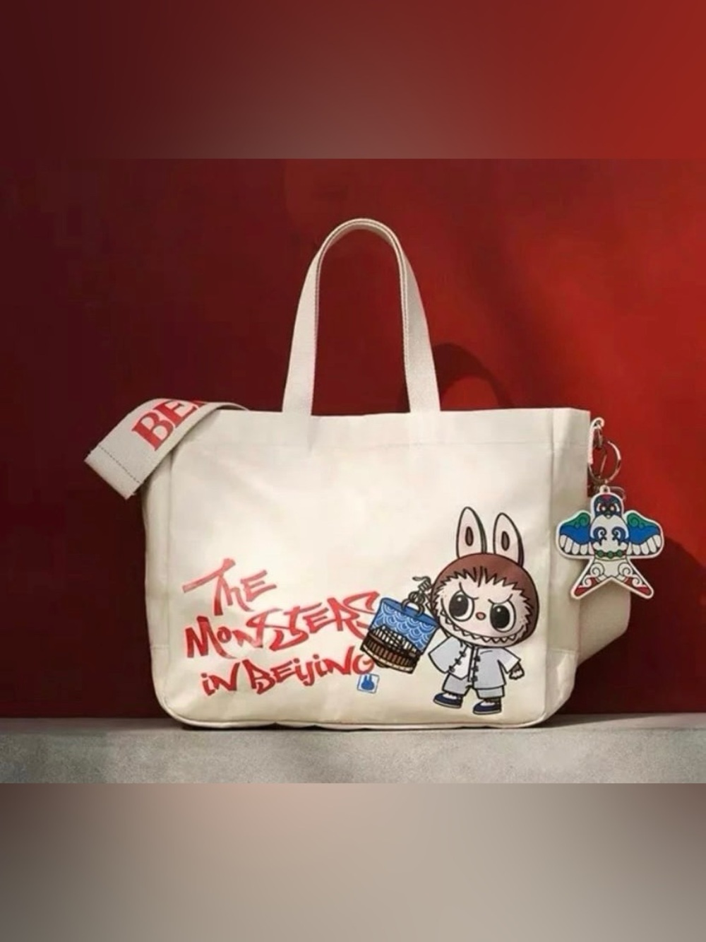 Beijing POPLAND POP MART LABUBU Mokoko Bag Crossbody Tote BagAuthentic